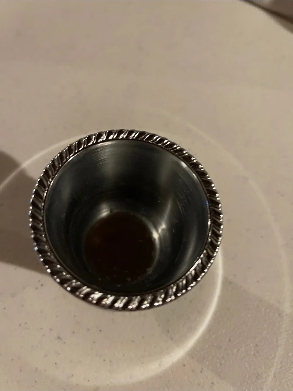 Silver Decorative Beaded Metal toothpick holder